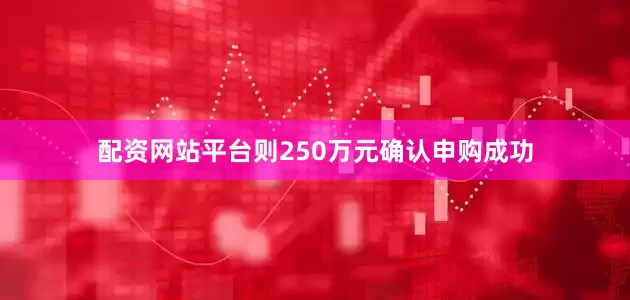配资网站平台则250万元确认申购成功