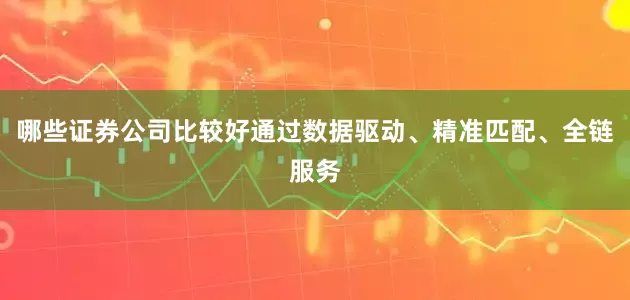哪些证券公司比较好通过数据驱动、精准匹配、全链服务